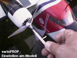varioPROP -
  Einstellen am Modell